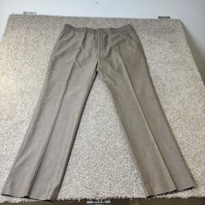 Perry Ellis Mens Dress Pants Size 36x32 Beige Career Business‎ Casual Trousers